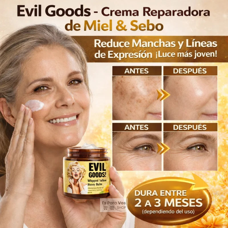 Evil Goods – Crema Natural Reparadora de Miel & Sebo