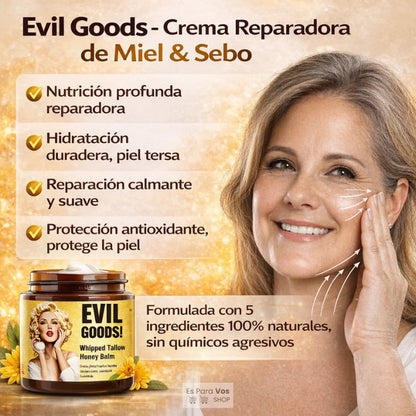 Evil Goods – Crema Natural Reparadora de Miel & Sebo