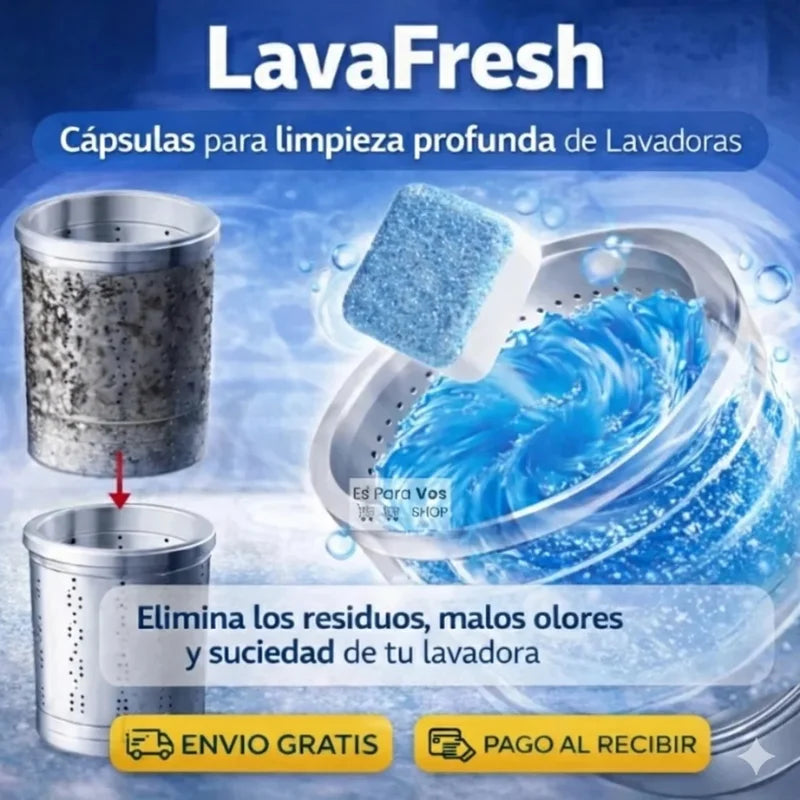 LavaFresh- Cápsulas para Limpieza Profunda de Lavadoras