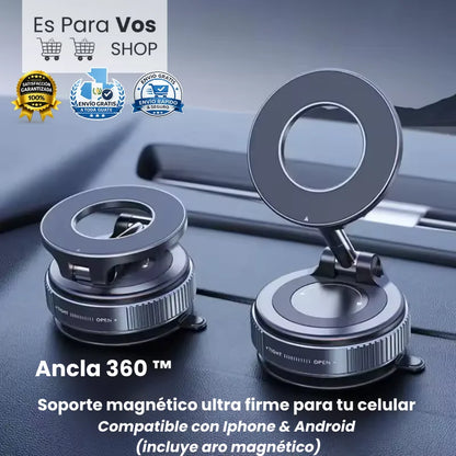 Ancla 360™ - Sujetador Magnético de Succión para Celular