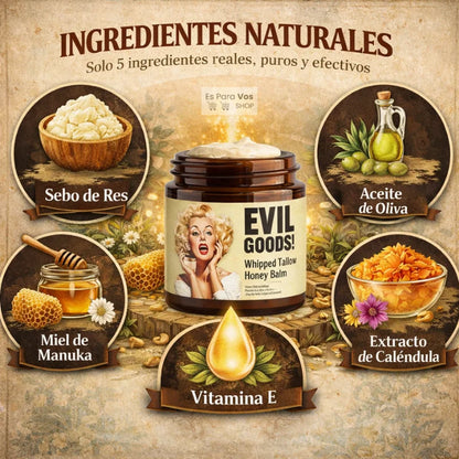 Evil Goods – Crema Natural Reparadora de Miel & Sebo