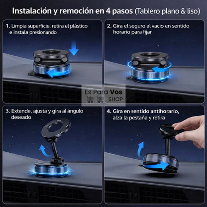 Ancla 360™ - Sujetador Magnético de Succión para Celular