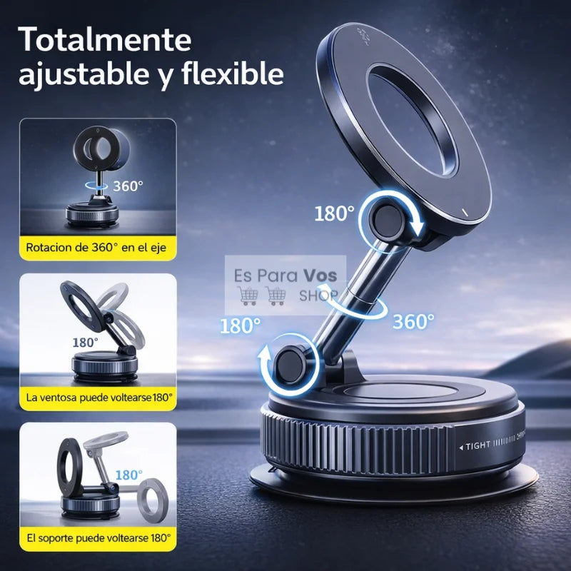 Ancla 360™ - Sujetador Magnético de Succión para Celular